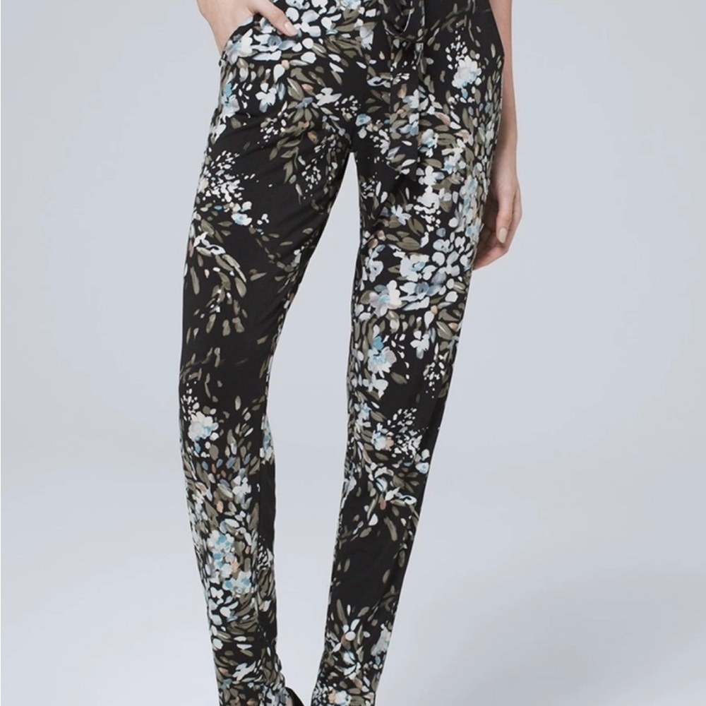 White House Black Market Black XSP Floral Pants **New with tag**